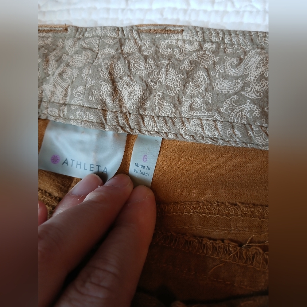 Athleta Mustard Yellow Dipper Cargo Pants Size 6 - Picture 5 of 8